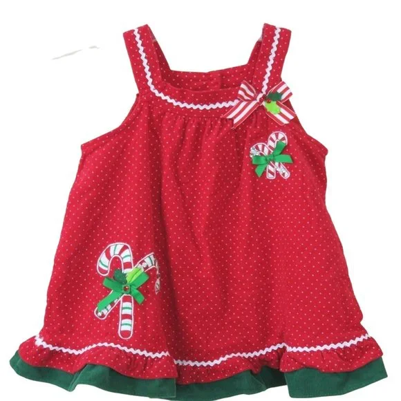 Rare Editions Dresses Rare Editions Red Polka Dot Corduroy - Main Image